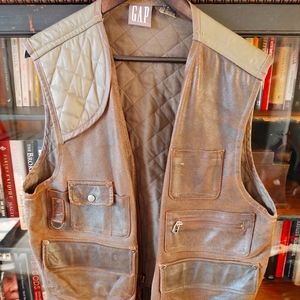 Gap genuine leather front vest - Medium